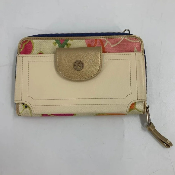 Spartina 449 Women's Floral Pink Carson Cottage Yacht Club Wallet - Picture 3 of 10